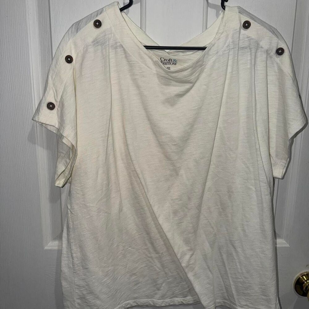 Croft-barrow Women's White and Cream Blouse